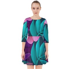 Eaves, Mate, Pink, Purple, Stock Wall Smock Dress by nateshop