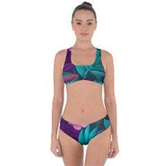 Eaves, Mate, Pink, Purple, Stock Wall Criss Cross Bikini Set by nateshop