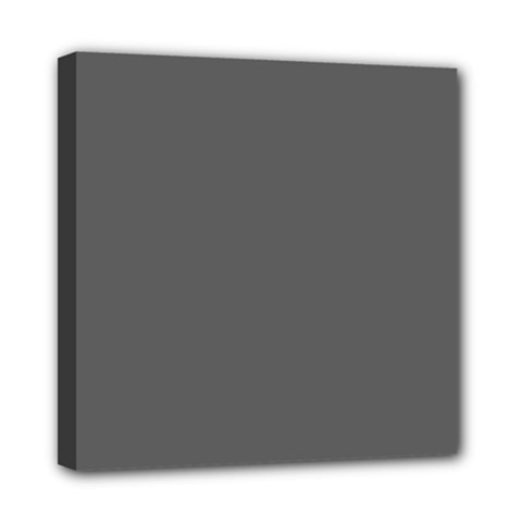 Gray, Color, Background, Monochrome, Minimalism Mini Canvas 8  X 8  (stretched) by nateshop