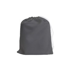 Gray, Color, Background, Monochrome, Minimalism Drawstring Pouch (medium) by nateshop