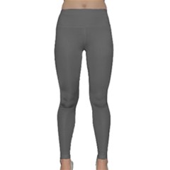 Gray, Color, Background, Monochrome, Minimalism Classic Yoga Leggings by nateshop