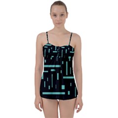 Rectangles, Cubes, Forma Babydoll Tankini Set by nateshop