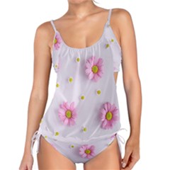 Springpurple Flower On A Purple Background Tankini Set by nateshop