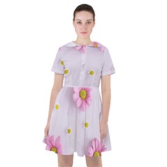 Springpurple Flower On A Purple Background Sailor Dress by nateshop