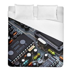 Motherboard Board Circuit Electronic Technology Duvet Cover (full/ Double Size) by Cemarart