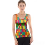 Abstract-background Women s Basic Tank Top