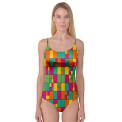 Abstract-background Camisole Leotard  by nateshop