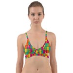 Abstract-background Wrap Around Bikini Top