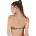 Abstract-background Twist Bandeau Bikini Top View2