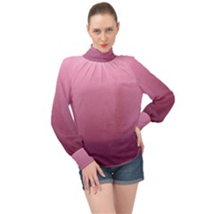 Background-27 High Neck Long Sleeve Chiffon Top by nateshop