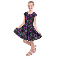 Background-36 Kids  Short Sleeve Dress by nateshop