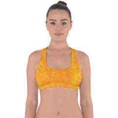 Background-yellow Cross Back Hipster Bikini Top  by nateshop