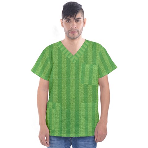 Punch Hole Men s V-neck Scrub Top by nateshop