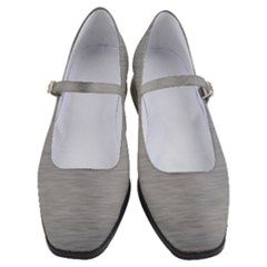 Aluminum Textures, Horizontal Metal Texture, Gray Metal Plate Women s Mary Jane Shoes by nateshop