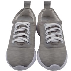 Aluminum Textures, Horizontal Metal Texture, Gray Metal Plate Kids Athletic Shoes by nateshop