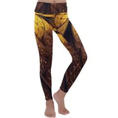 Gold, Golden Background Kids  Lightweight Velour Classic Yoga Leggings by nateshop