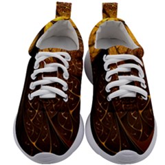 Gold, Golden Background Kids Athletic Shoes by nateshop
