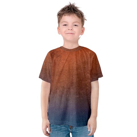 Orange To Blue, Abstract, Background, Blue, Orange, Kids  Cotton T-shirt by nateshop