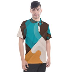 Retro Colored Abstraction Background, Creative Retro Men s Polo T-shirt by nateshop