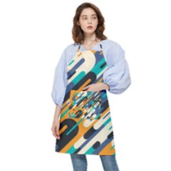 Abstract Rays, Material Design, Colorful Lines, Geometric Pocket Apron by nateshop