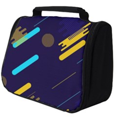 Blue Background Geometric Abstrac Full Print Travel Pouch (big) by nateshop