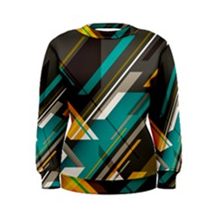 Material Design, Lines, Retro Abstract Art, Geometry Women s Sweatshirt by nateshop