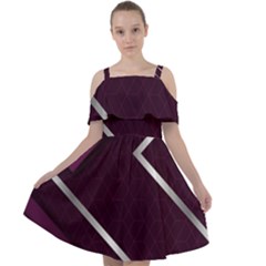 Purple Abstract Background, Luxury Purple Background Cut Out Shoulders Chiffon Dress by nateshop