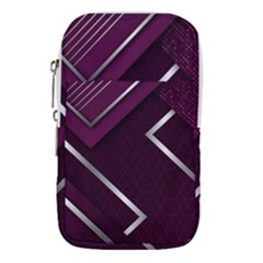 Purple Abstract Background, Luxury Purple Background Waist Pouch (small) by nateshop