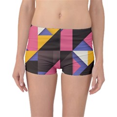 Retro Colorful Background, Geometric Abstraction Boyleg Bikini Bottoms by nateshop