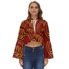 Holiday, Chinese New Year, Year Of The Tiger Boho Long Bell Sleeve Top by nateshop