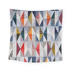 Mosaic, Colorful, Rhombuses, Pattern, Geometry Square Tapestry (small) by nateshop