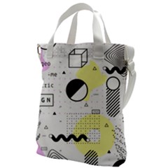 Graphic Design Geometric Background Canvas Messenger Bag by Grandong