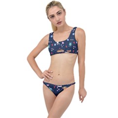 Cute Astronaut Cat With Star Galaxy Elements Seamless Pattern The Little Details Bikini Set by Grandong