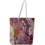 Abstract pink blend Full Print Rope Handle Tote (Large)