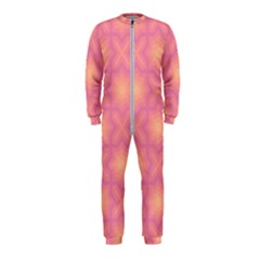 Fuzzy Peach Aurora Pink Stars Onepiece Jumpsuit (kids) by PatternSalad