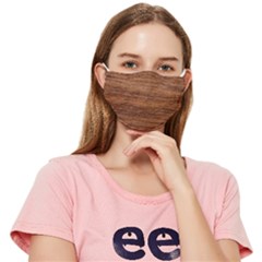 Brown Wooden Texture Fitted Cloth Face Mask (adult) by nateshop