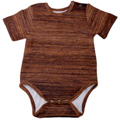 Brown Wooden Texture Baby Short Sleeve Bodysuit by nateshop