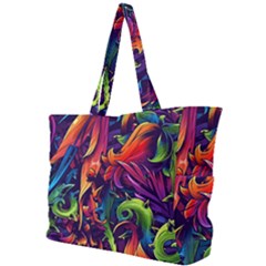 Colorful Floral Patterns, Abstract Floral Background Simple Shoulder Bag by nateshop
