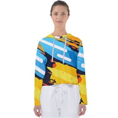 Colorful Paint Strokes Women s Slouchy Sweat by nateshop