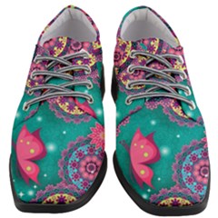 Floral Pattern, Abstract, Colorful, Flow Women Heeled Oxford Shoes by nateshop