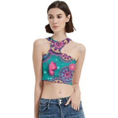 Floral Pattern, Abstract, Colorful, Flow Cut Out Top by nateshop