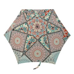Flowers Pattern, Abstract, Art, Colorful Mini Folding Umbrellas by nateshop