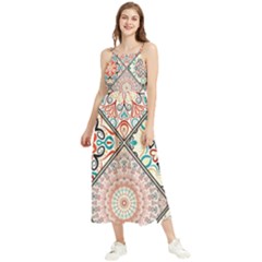 Flowers Pattern, Abstract, Art, Colorful Boho Sleeveless Summer Dress by nateshop