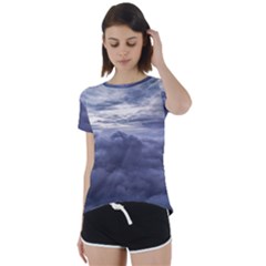 Majestic Clouds Landscape Short Sleeve Open Back T-shirt by dflcprintsclothing