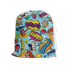 Graffiti Word Seamless Pattern Drawstring Pouch (xl)