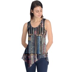 Artistic Psychedelic Hippie Peace Sign Trippy Sleeveless Tunic