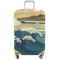 Sea Asia Waves Japanese Art The Great Wave Off Kanagawa Luggage Cover (large) by Cemarart