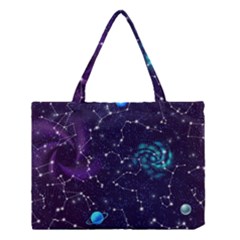 Realistic Night Sky With Constellations Medium Tote Bag by Cemarart