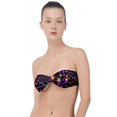 Star Colorful Christmas Xmas Abstract Classic Bandeau Bikini Top  by Cemarart