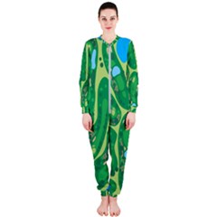 Golf Course Par Golf Course Green Onepiece Jumpsuit (ladies) by Cemarart